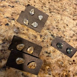 Large Stud Earrings NEW BEAUTIFUL 5 Pairs Left